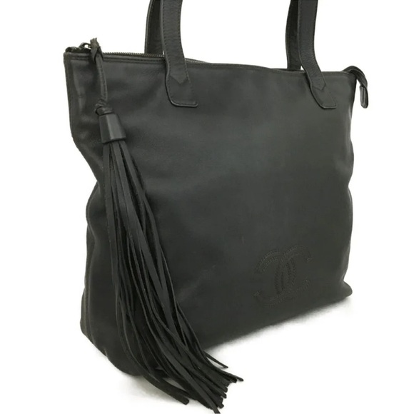 CHANEL CC CALFSKIN TASSEL Shopper Tote - Picture 5 of 10
